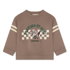 Fliink - Alvin organik pamuklu sweatshirt | Koyu kahverengi