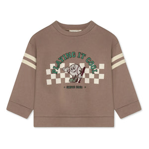 Fliink - Alvin organik pamuklu sweatshirt | Koyu kahverengi