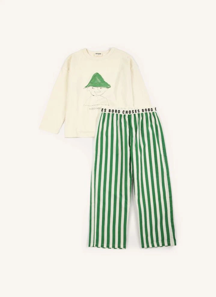 Bobo Choses - Bobo Choses Set aus Bio-Baumwoll-T-Shirt und -Hose | Grün