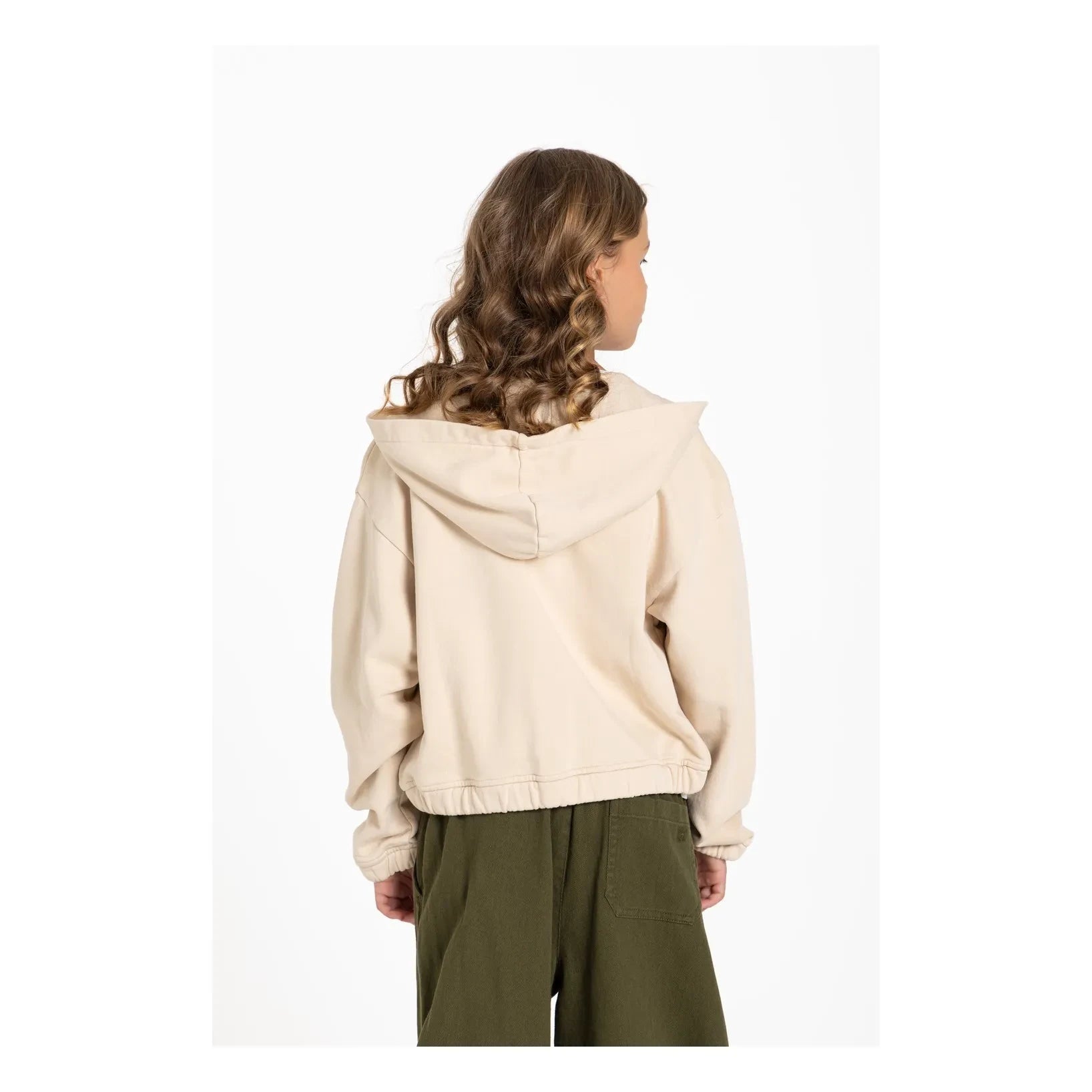 Hundred Pieces – Blush Forever Bio-Baumwoll-Sweatshirt mit Reißverschluss | Creme