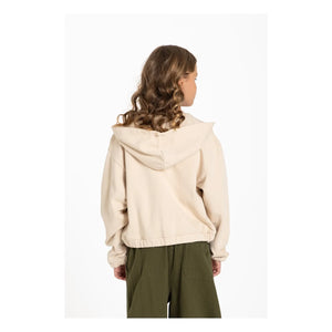 Hundred Pieces – Blush Forever Bio-Baumwoll-Sweatshirt mit Reißverschluss | Creme
