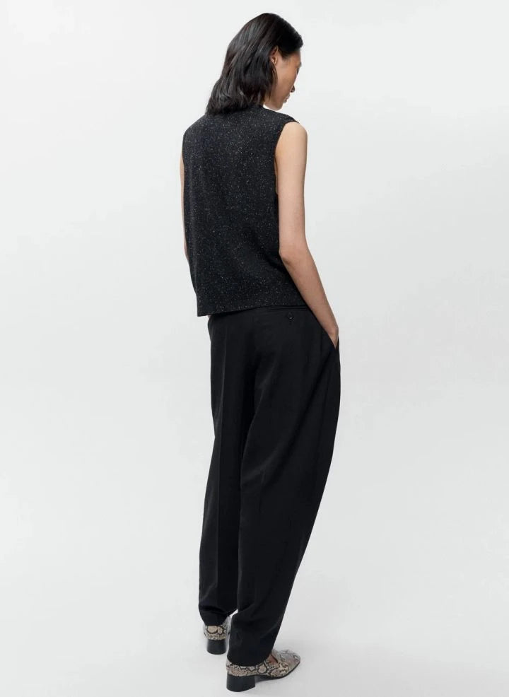 Cordera - Wolle und Seide Strickjacke | Schwarz