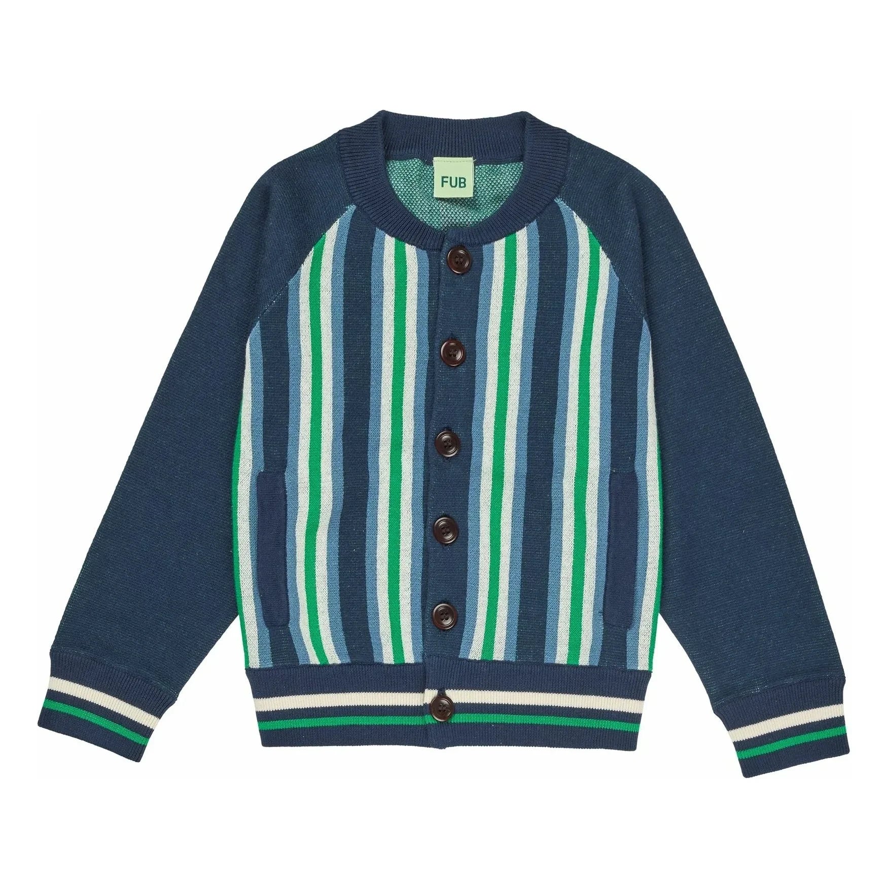 FUB – Bomberjacke aus Bio-Baumwoll-Feinstrick | Marineblau