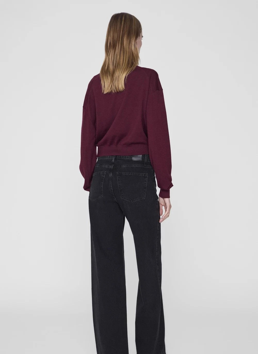 Anine Bing - Sweat Mia Merino Wolle | Bordeaux