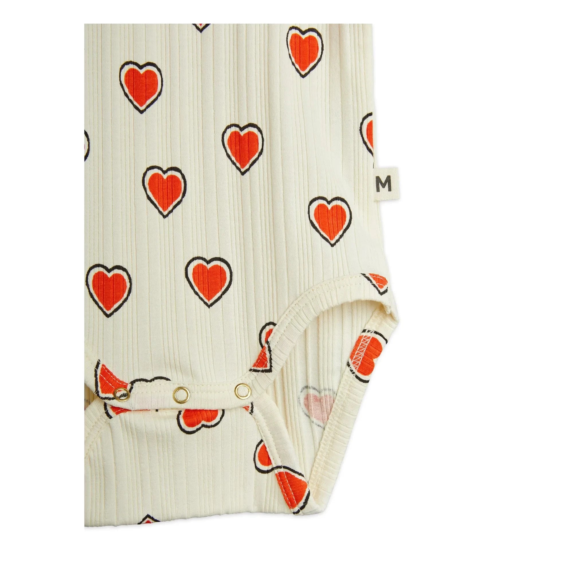 Mini Rodini - Bio-Baumwolle Herz Body und Leggings Set | Ecru
