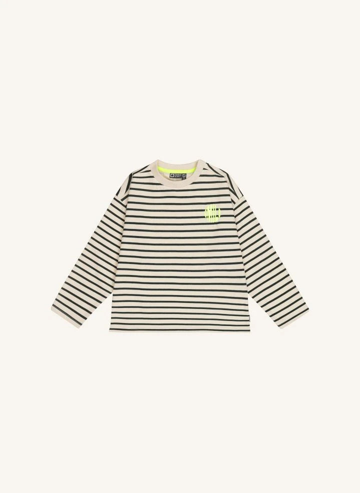 Tumble N'Dry - Chester Gestreifter Bio-Baumwoll-T-Shirt | Creme