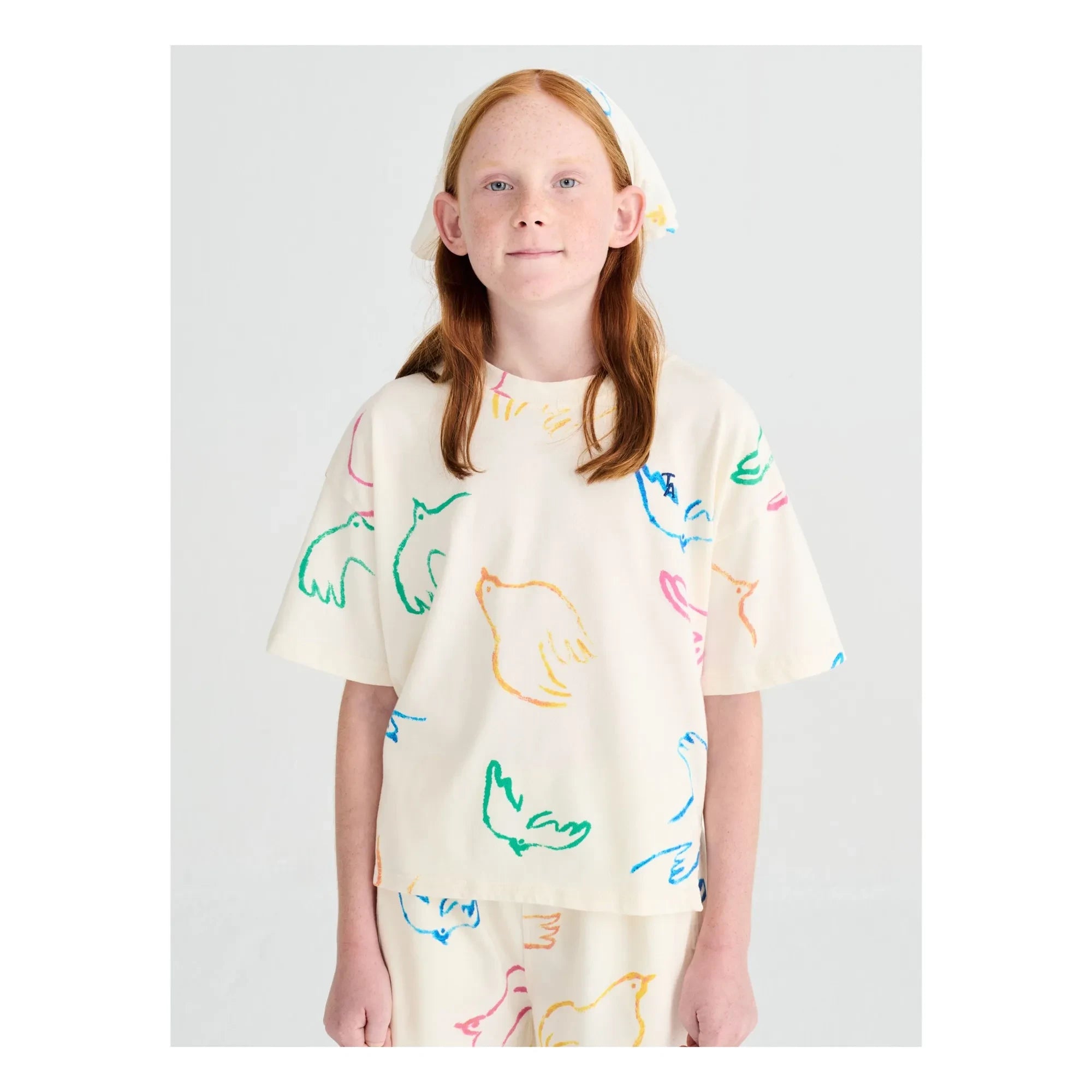True Artist - T-Shirt Birds Bio-Baumwolle | Ecru