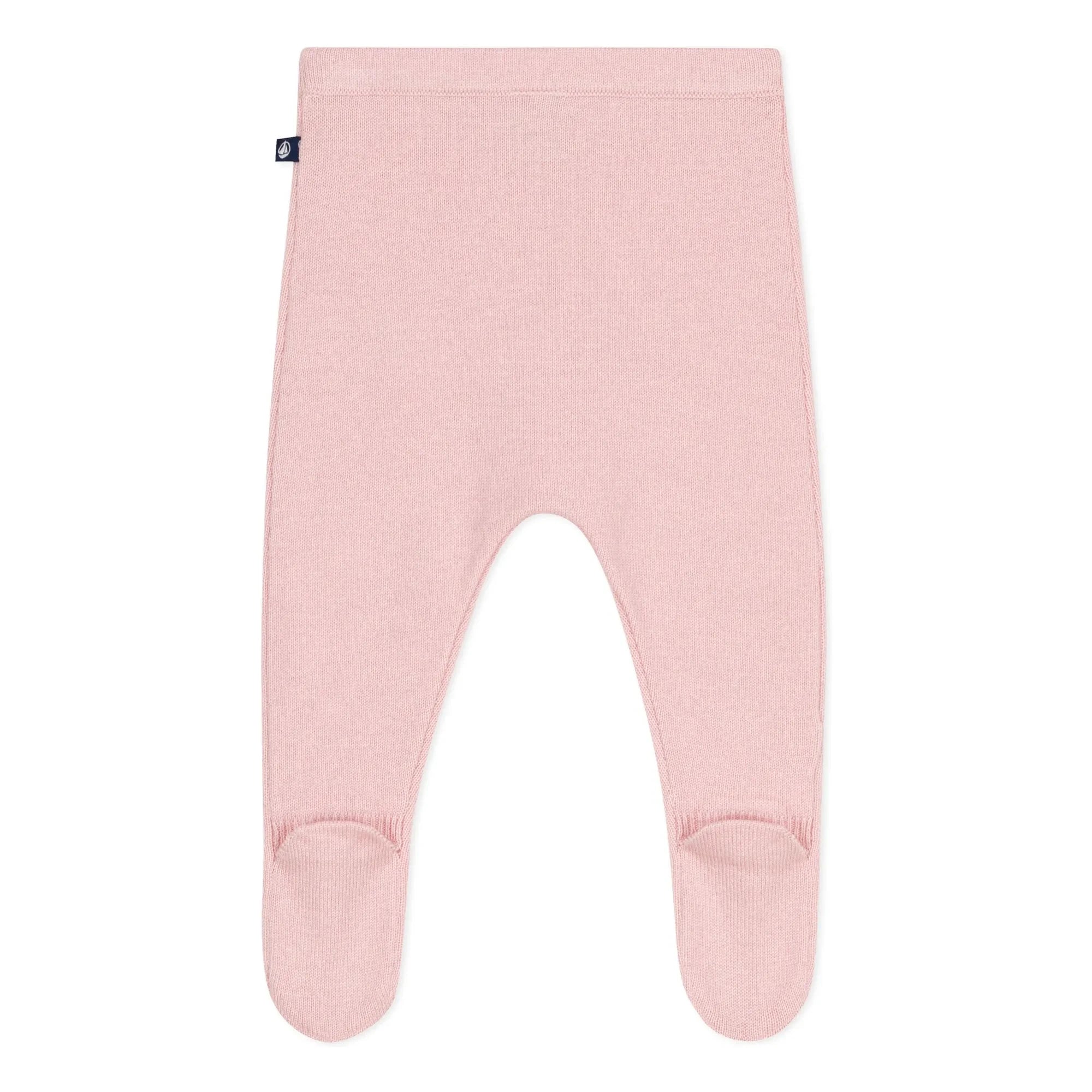 Petit Bateau - Leggings mit Fuß und Wollnetz | Rosa