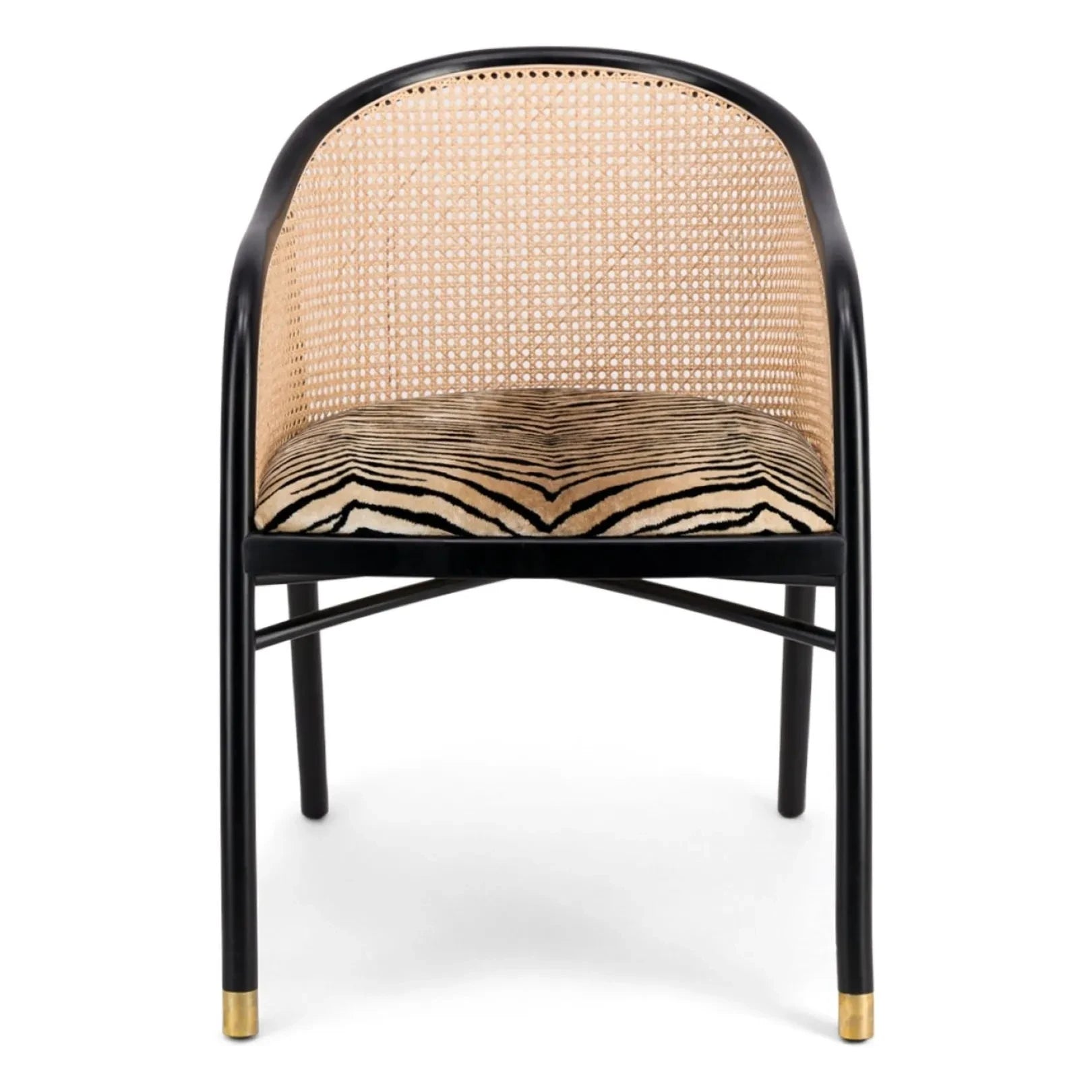 The Socialite Family - Cavalo Sofa mit Samtbezug, schwarze Buchenholz-Finish | Tiger