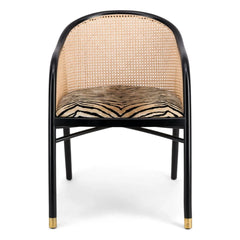 The Socialite Family - Cavalo Sofa mit Samtbezug, schwarze Buchenholz-Finish | Tiger