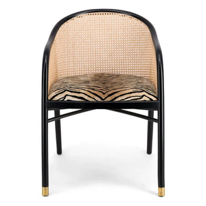 The Socialite Family - Cavalo Sofa mit Samtbezug, schwarze Buchenholz-Finish | Tiger