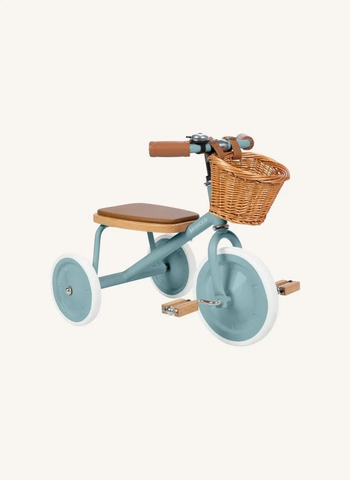 Banwood - Metall und Holz Dreirad | Teal Blau
