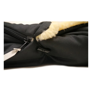 Kaiser - Premium Lammfellfußsack | Schwarz