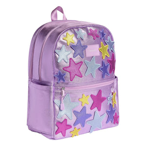 State Bags - Çift Cepli Sırt Çantası Kane Iridescent Stars | Pembe