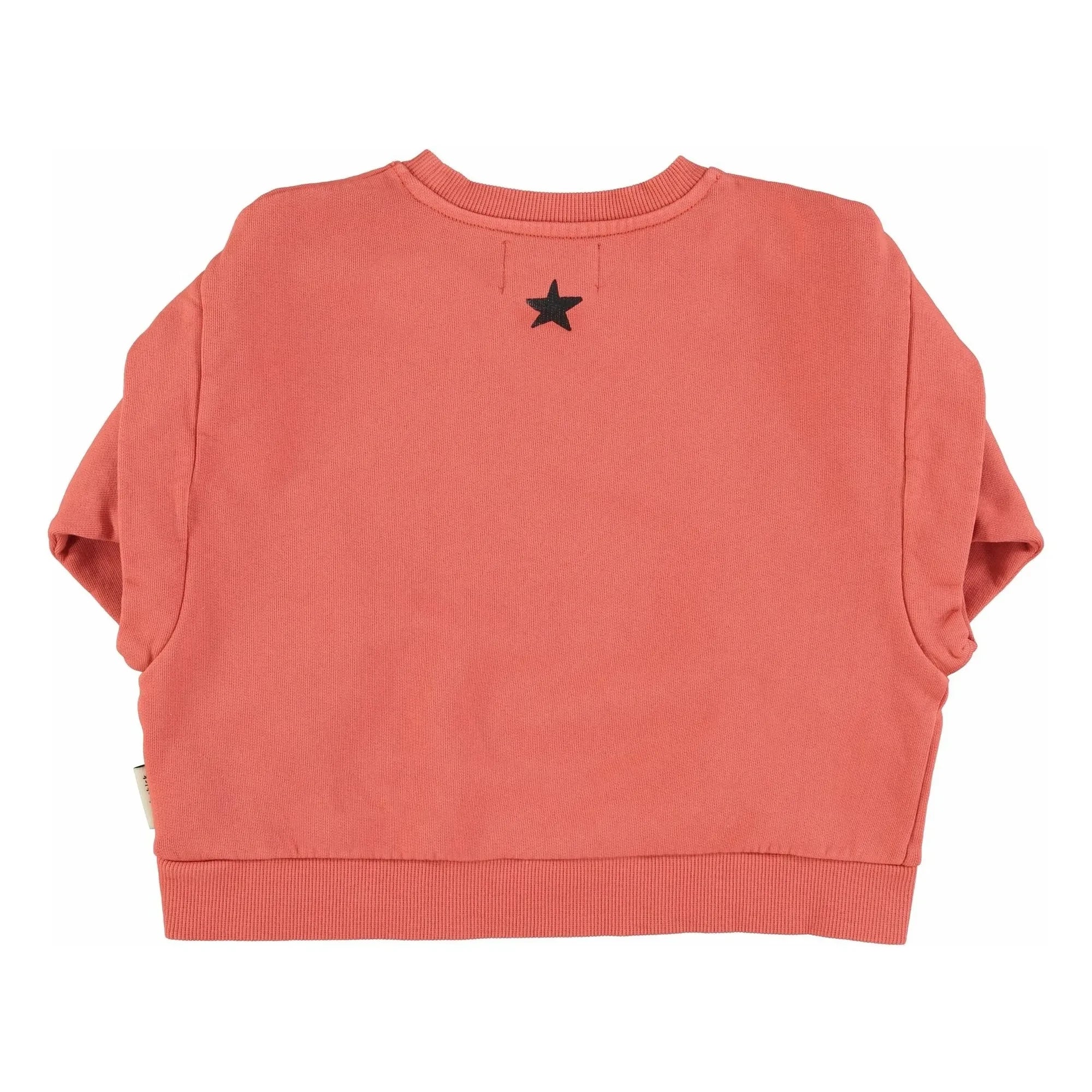 Piupiuchick – Groupie Sweatshirt aus Bio-Baumwolle mit Rüschen | Koralle