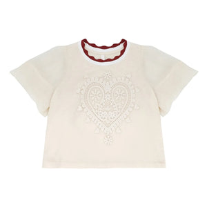 Zimmermann - Awaken Heart T-Shirt | Ecru