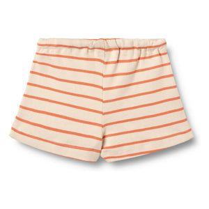 Wheat - Gestreifte Vic Jersey-Shorts aus Bio-Baumwolle | Orange