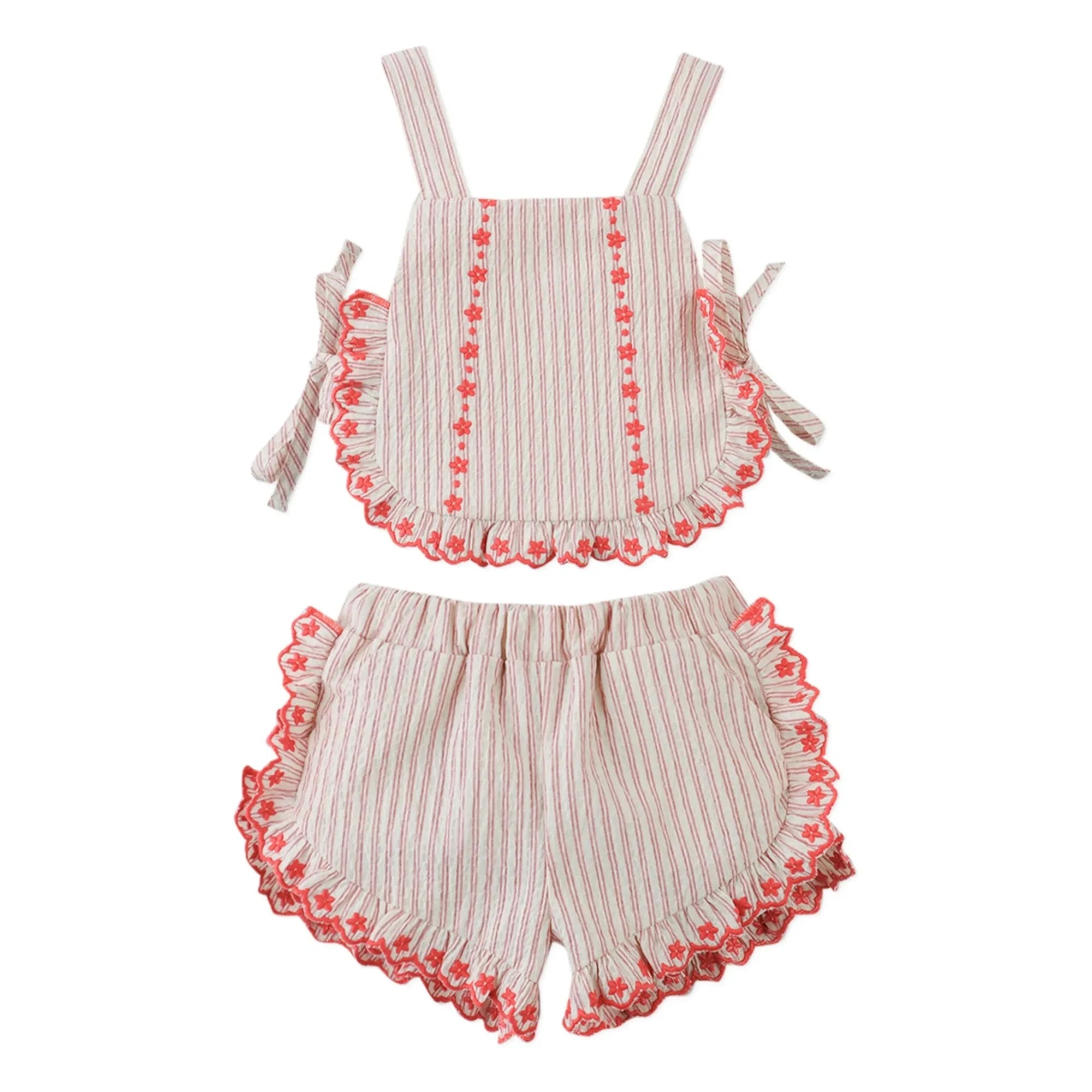 Gingersnaps - Juria Rüschen-Top und Shorts-Set | Rot