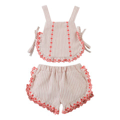 Gingersnaps - Juria Rüschen-Top und Shorts-Set | Rot