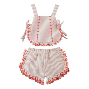 Gingersnaps - Juria Rüschen-Top und Shorts-Set | Rot