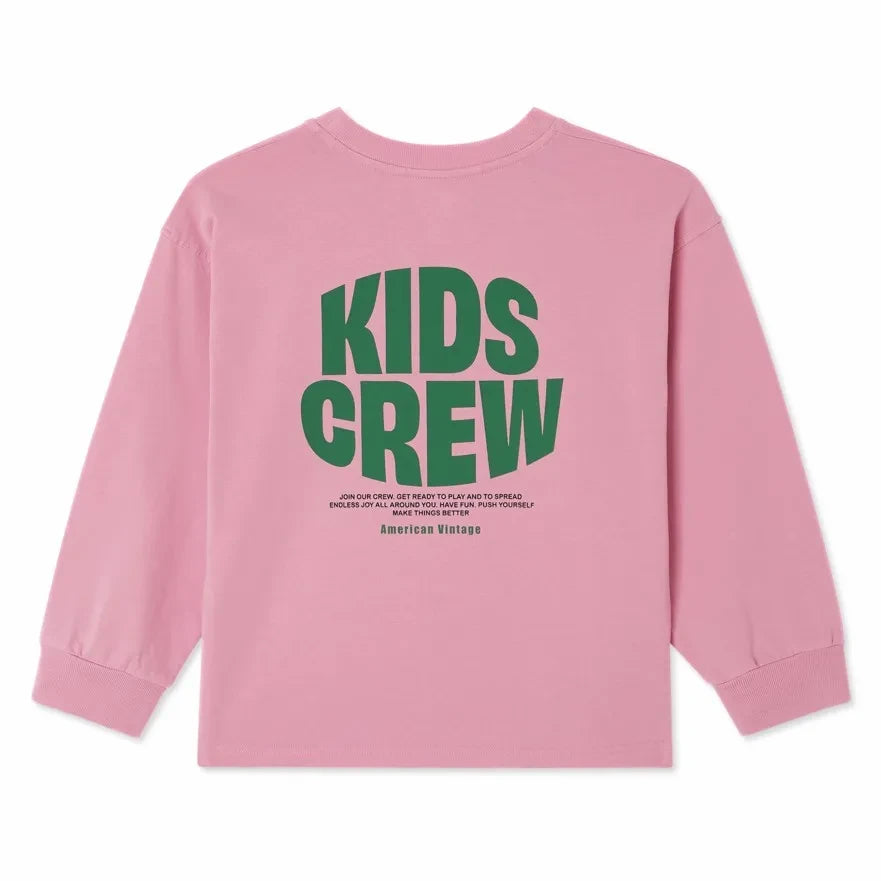 American Vintage - Fizvalley Kinder T-Shirt mit Rundhalsausschnitt | Rosa