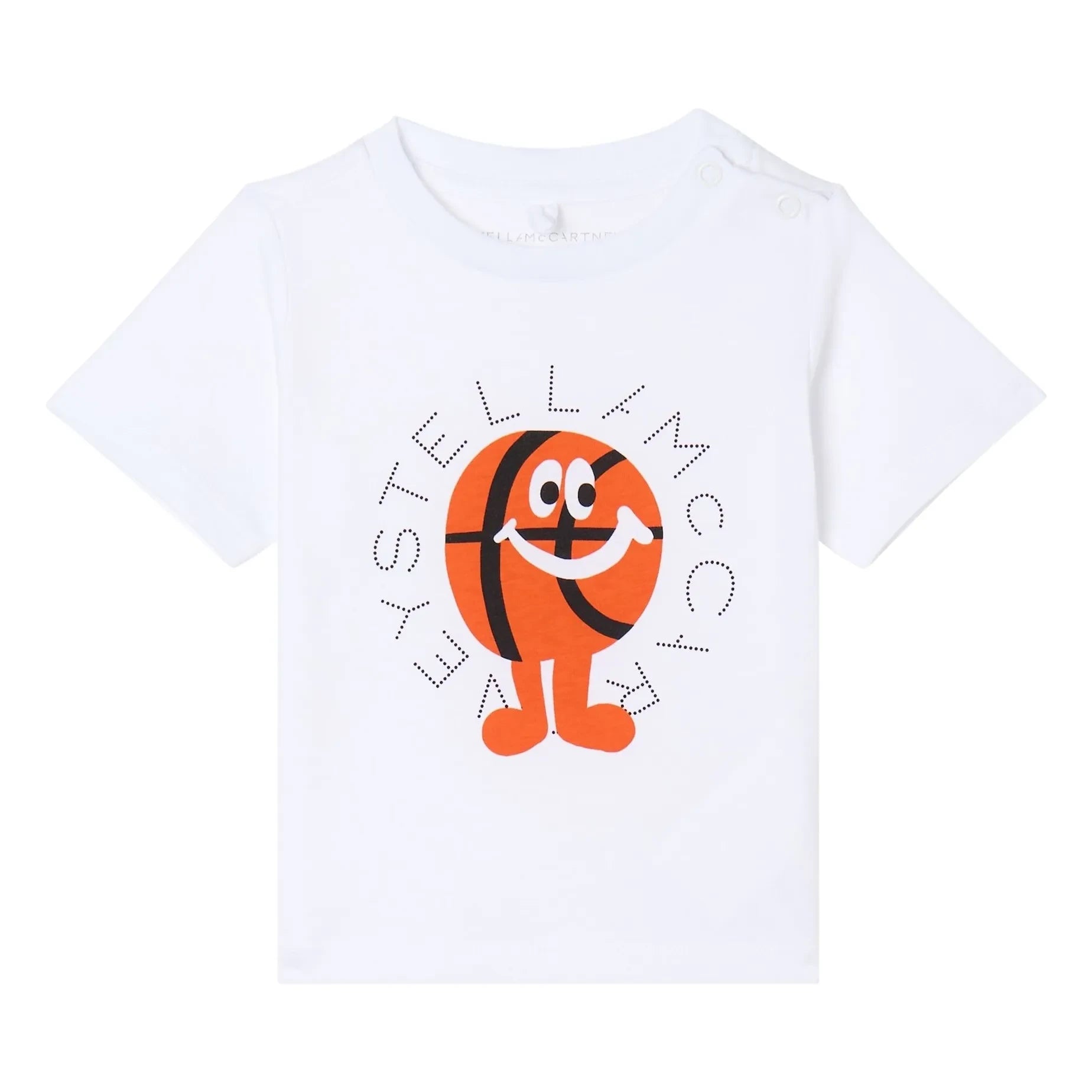Stella McCartney Kids - Stella Basket T-Shirt aus Bio-Baumwolle | Weiß