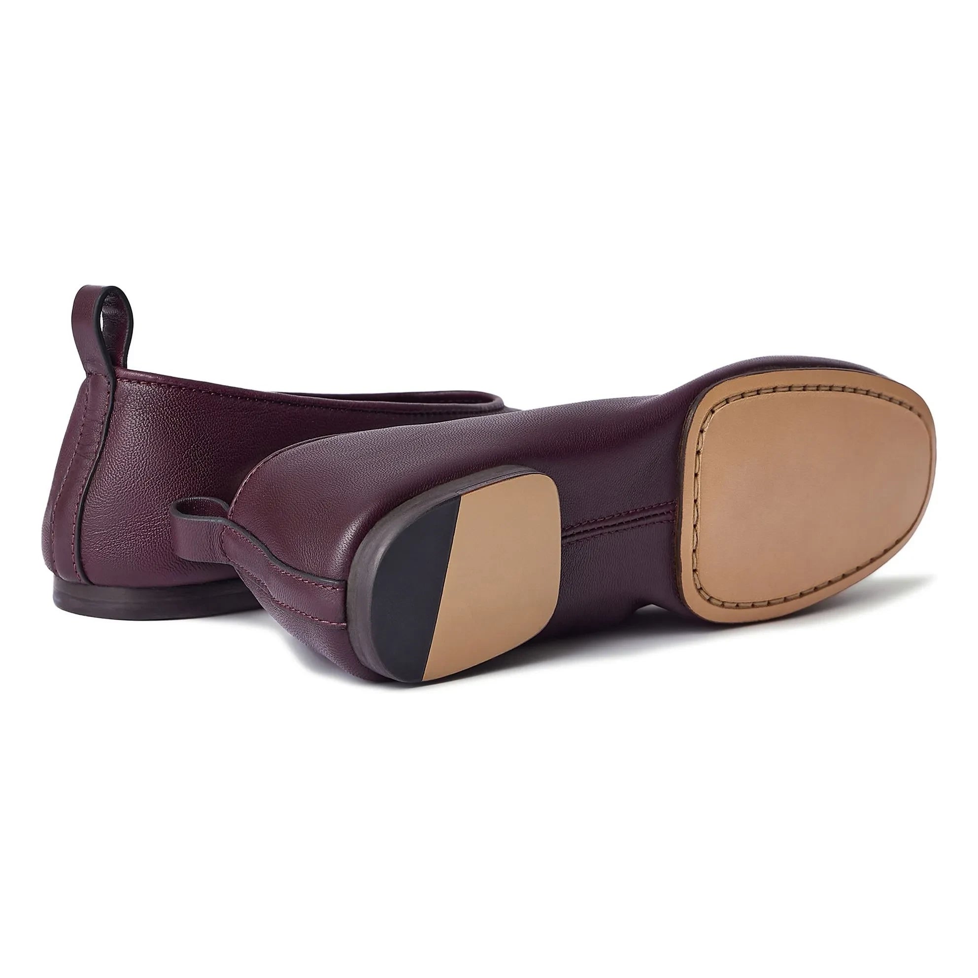 Soeur - Ballerina-Slipper Leder | Weinrot