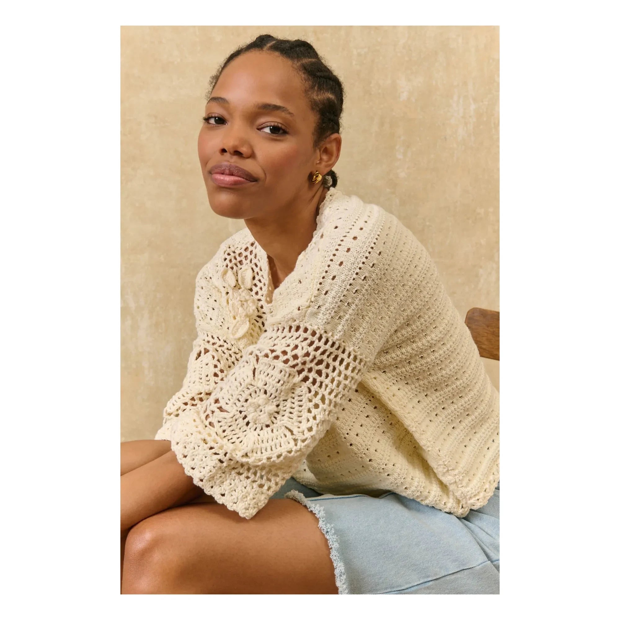 Louise Misha - Eleanor Baumwolltop | Creme