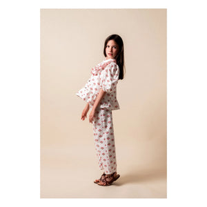 birinit - Monzón Bio-Baumwollbluse mit Rüschen | Weiß