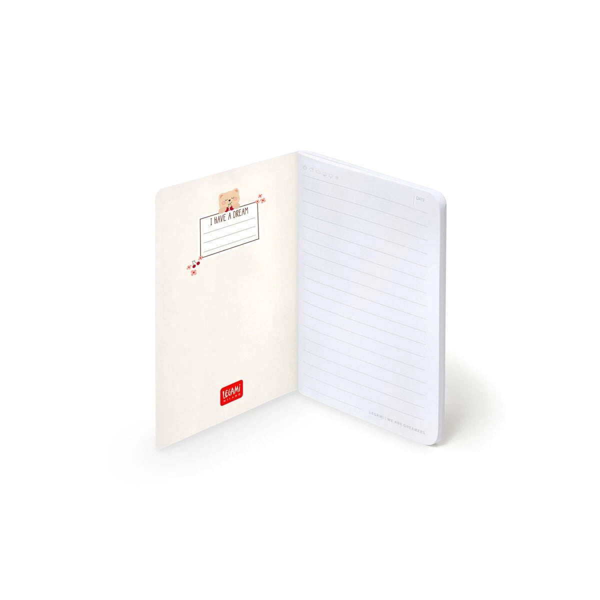 Legami - A6 Çizgili Sert Kapaklı Resimli Defter - Oyuncak Ayı