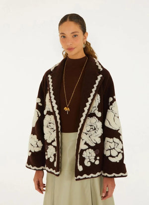 Farm Rio - Flower Coat | Braun