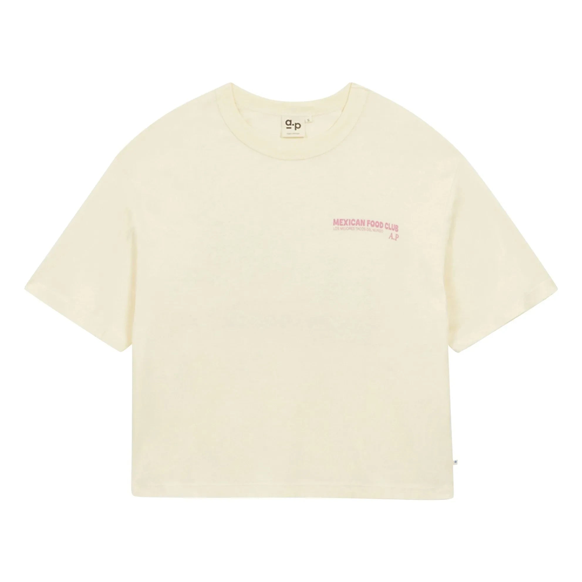 a.p - Mexikanische Küche Bio-Baumwoll-T-Shirt | Naturweiß