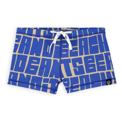 Beach & Bandits - Badeshorts mit UV-Schutz und Prägung aus recycelten Fasern | Blau