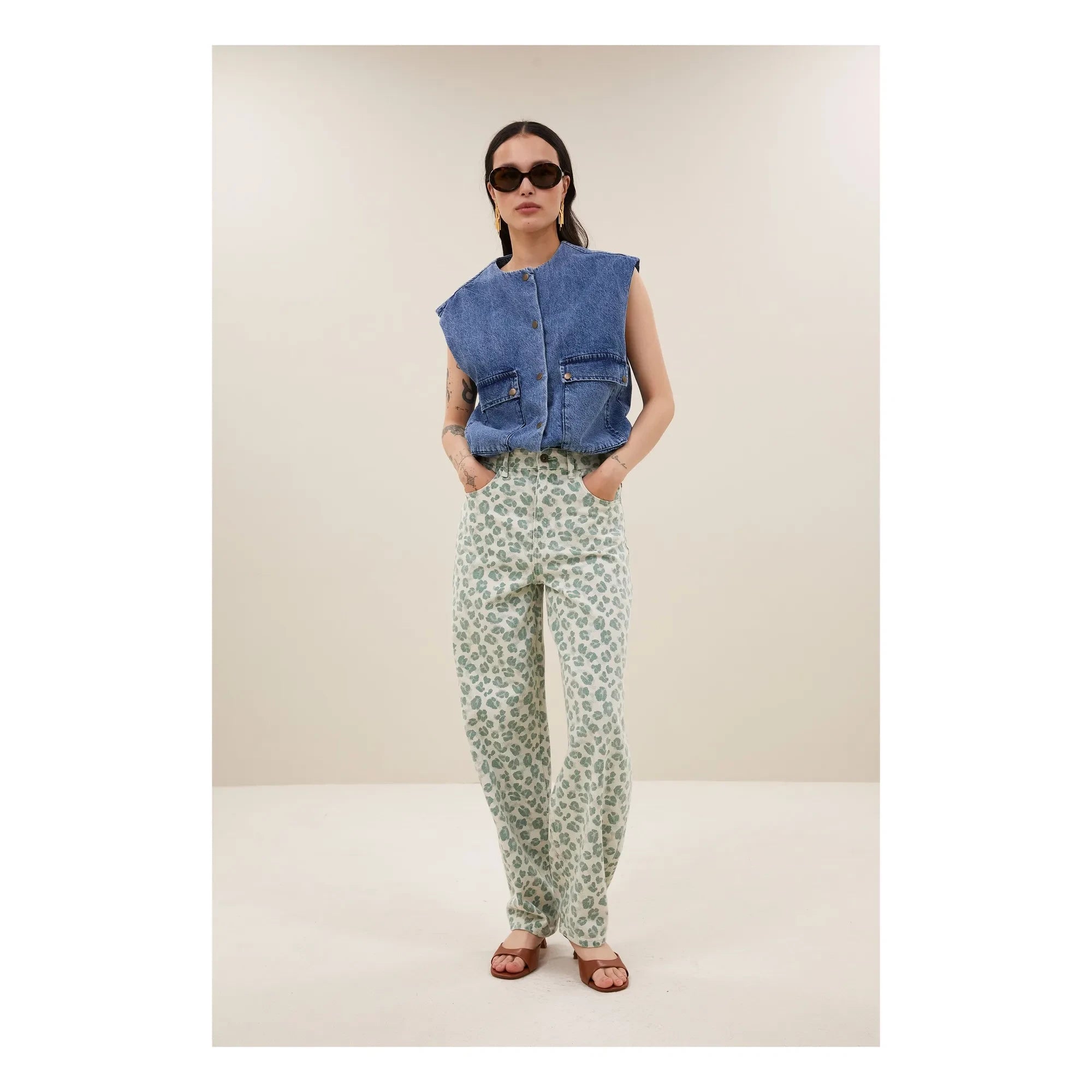 By Bar - Maggie Bio-Baumwoll-Denim-Weste | Jeansblau