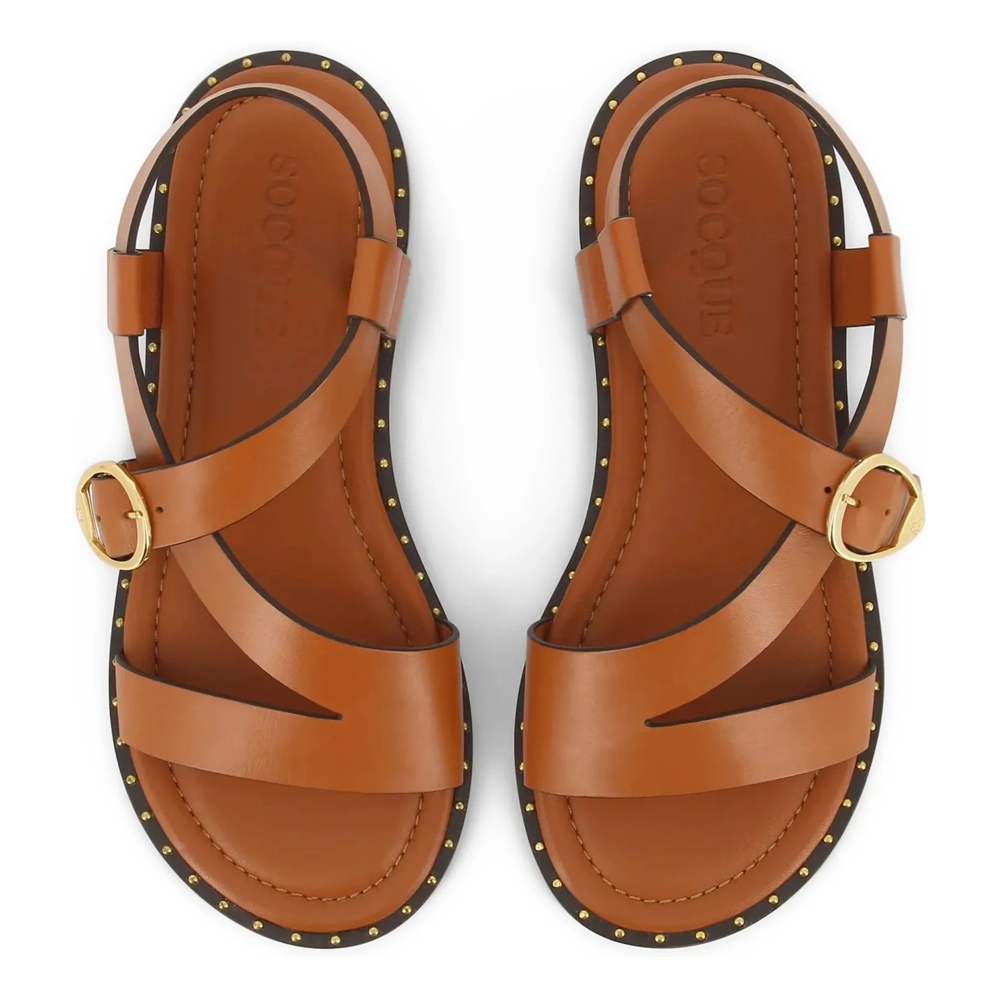 Socque Paris - Hydra Ledersandale | Camel