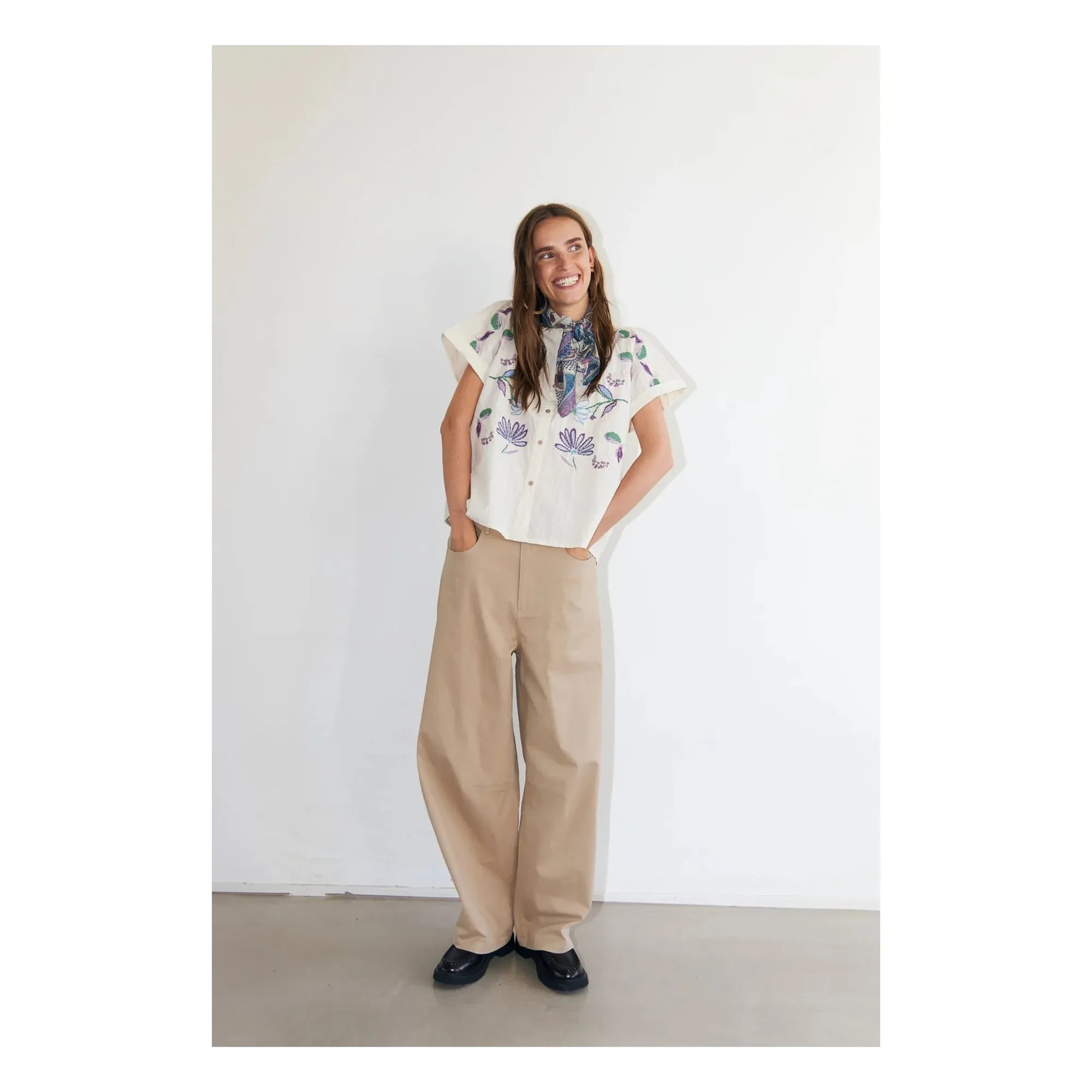 Lollys Laundry - Mya Baumwollbluse | Creme