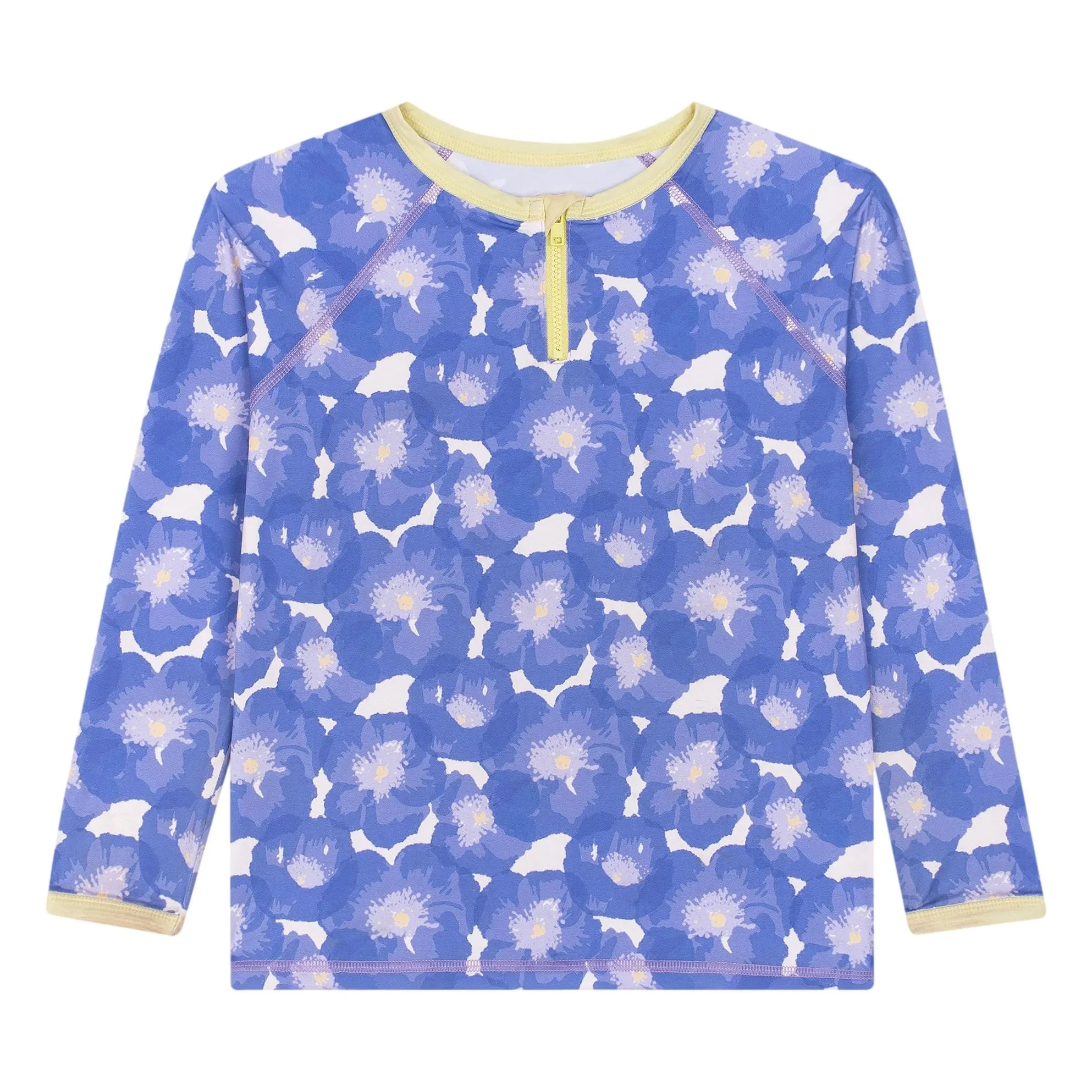 My First Cantê - T-Shirt mit Blumenmuster und UV-Schutz | Blau