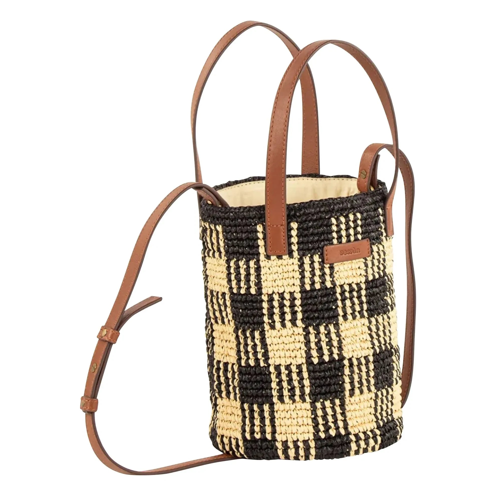 Sessùn - Tasche Mimi Tara R Raphia | Schwarz