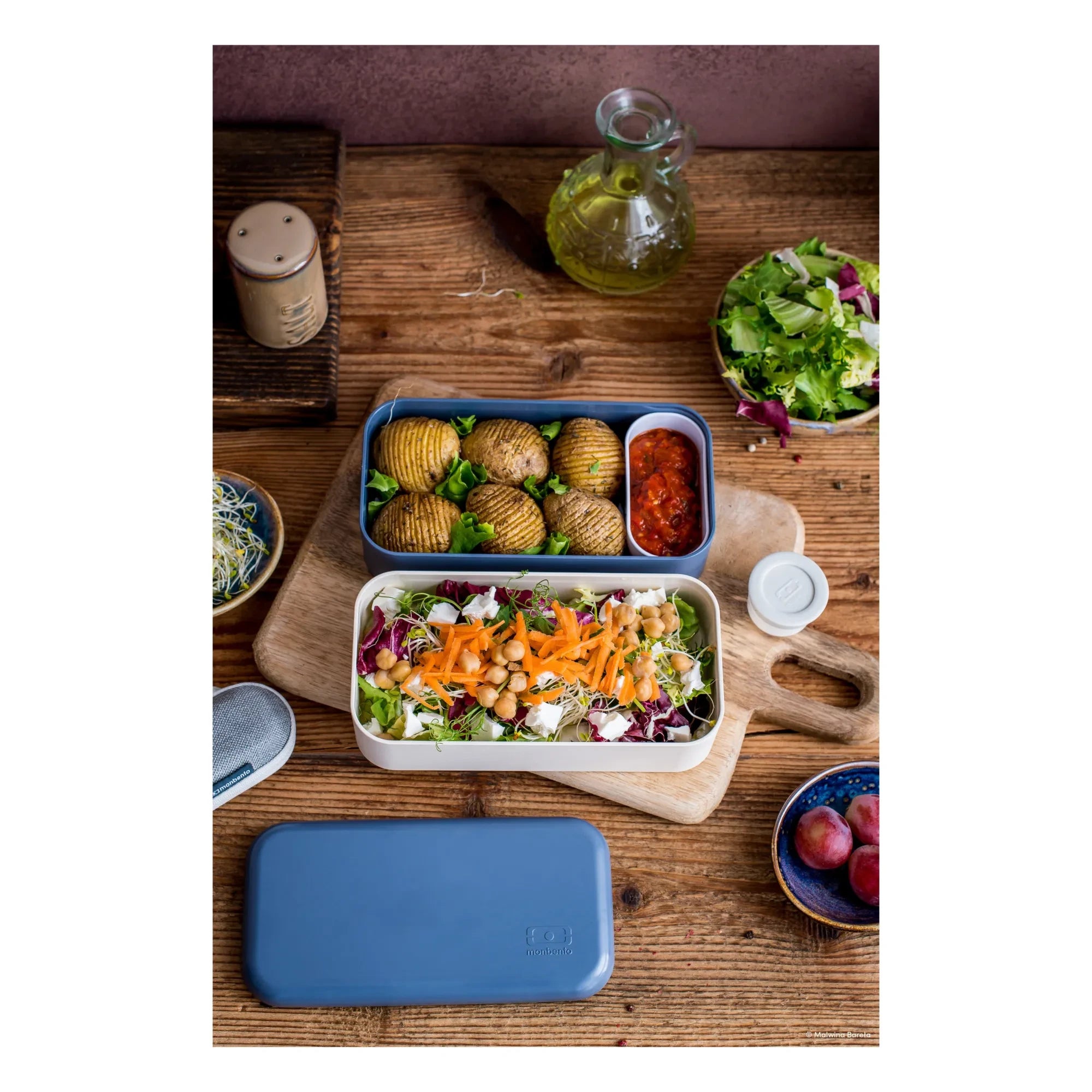 Monbento - MB Original Bento mit zwei dichten Fächern | Blau