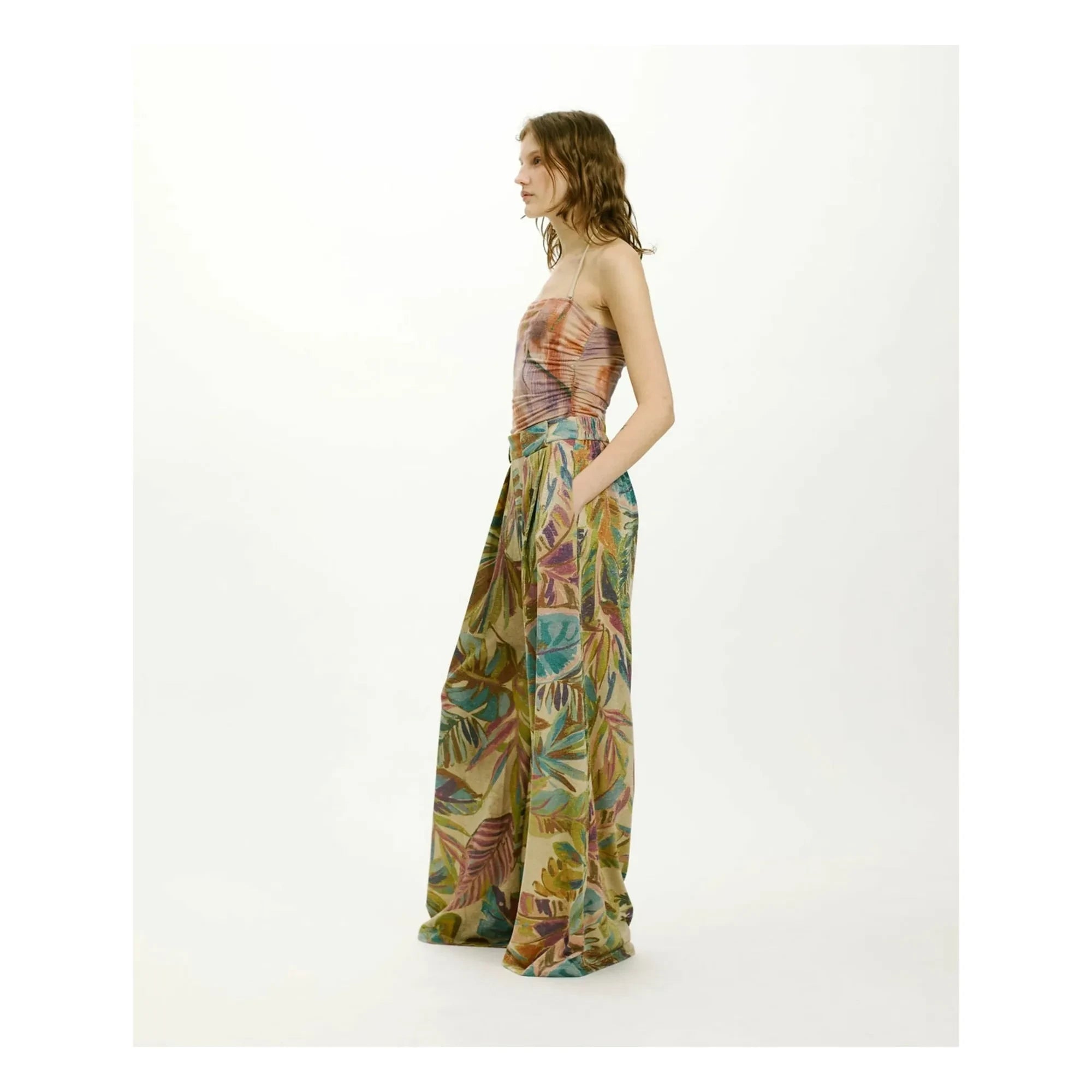 Momoni - Hose mit Aspen-Muster | Blau