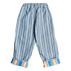 Club Trésor – Hickory Sunset Gestreifte verwandelbare Hose | Blau