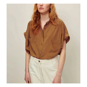 Sessùn - Camille Gestreifte Bluse | Braun