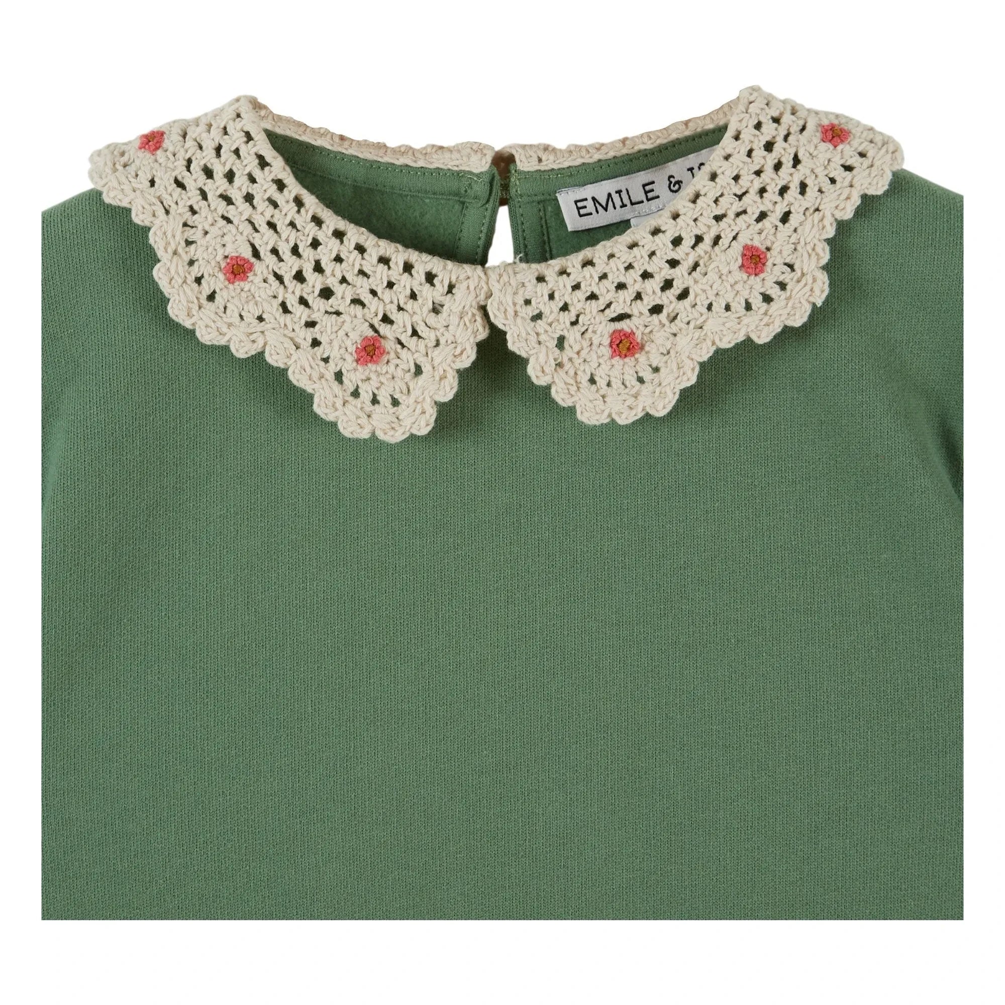 Emile et Ida - Organik Pamuklu Kemerli Sweatshirt | Zeytin Yeşili