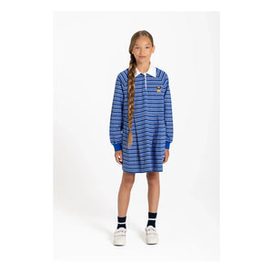 Finger in der Nase – Gestreiftes Polo Esee Kleid | Braun
