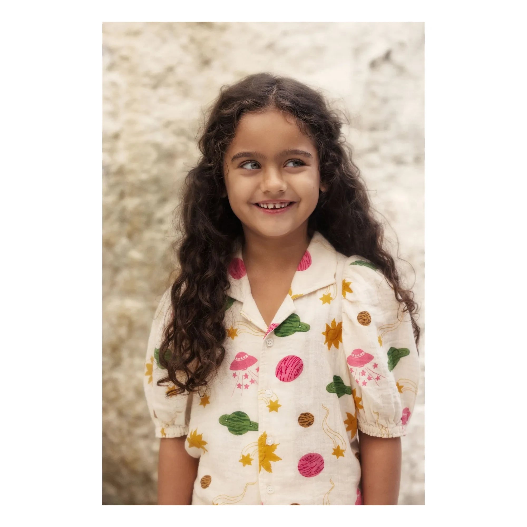 Mini Rodini - Bio-Baumwoll-Musselin-Stoffbluse | Ecru