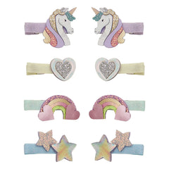 Mimi & Lula - 8-teiliges Mini-Einhorn-Haarspangen-Set | Flieder