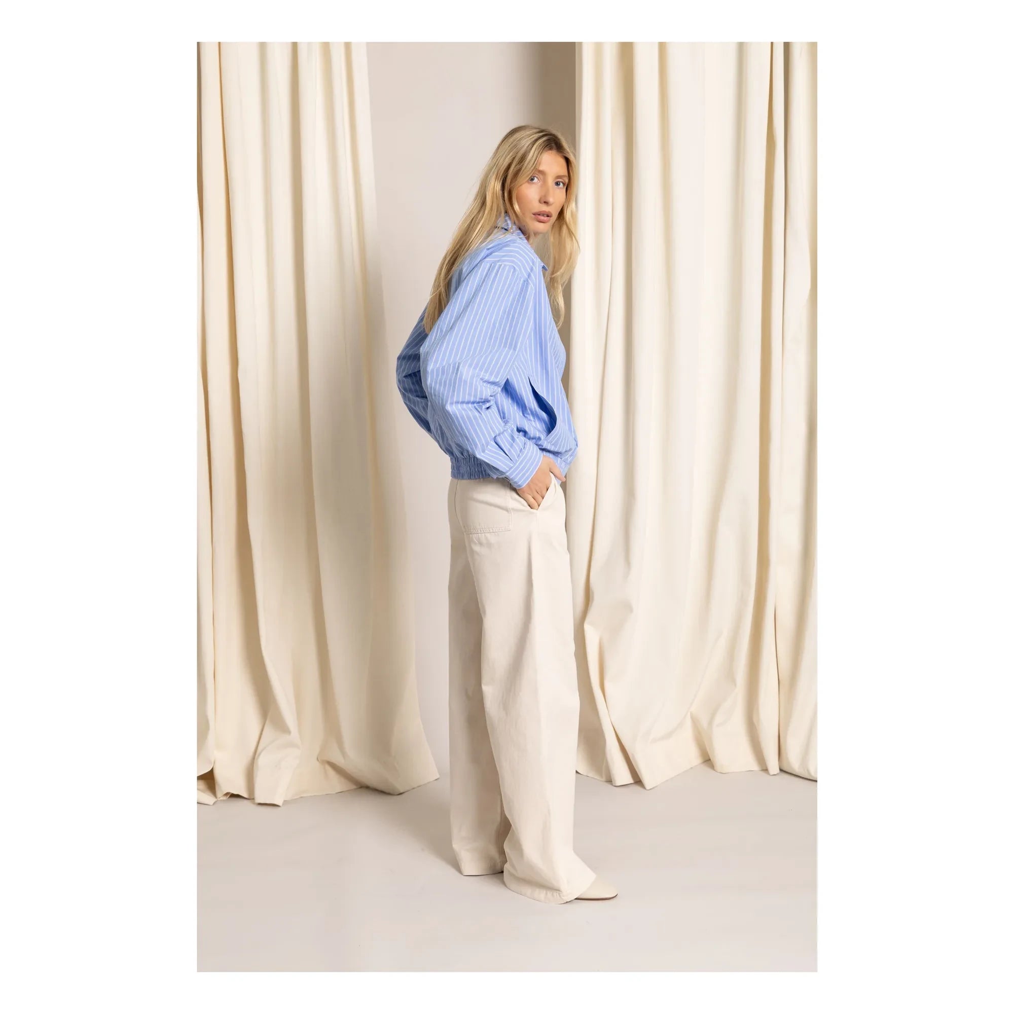 Smallable Woman - Cleo Gestreifte Jacke | Blau