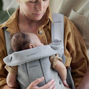 BabyBjorn Mini 3D Jersey Baby Carrier - Light Grey-Baby Carriers-Light Grey- | Natural Baby Shower