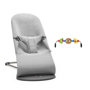 BabyBjorn Bouncer Bliss - 3D Jersey - Light Grey-Baby Bouncers-Googly Eyes Bright- | Natural Baby Shower