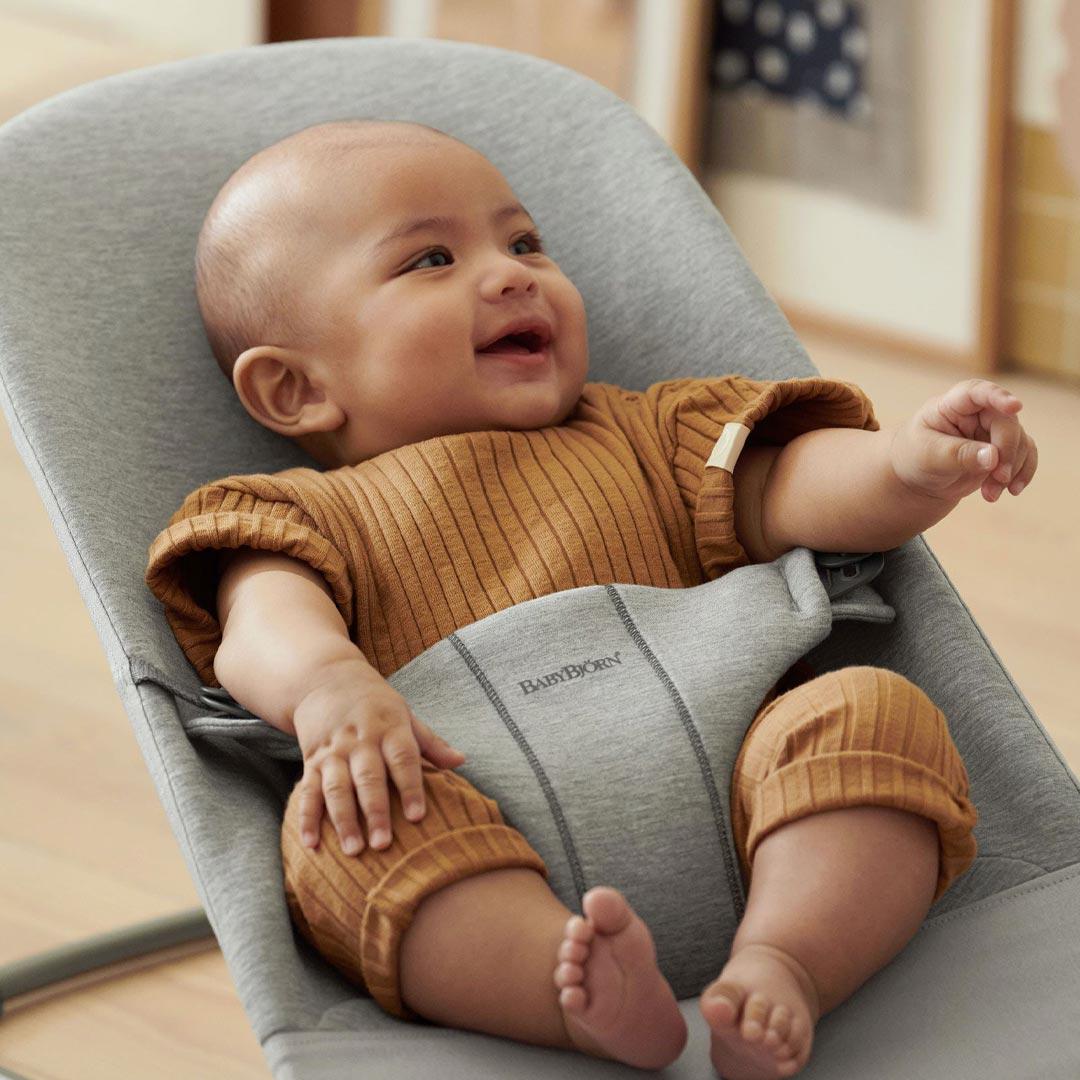BabyBjorn Bouncer Bliss - 3D Jersey - Light Grey-Baby Bouncers- | Natural Baby Shower